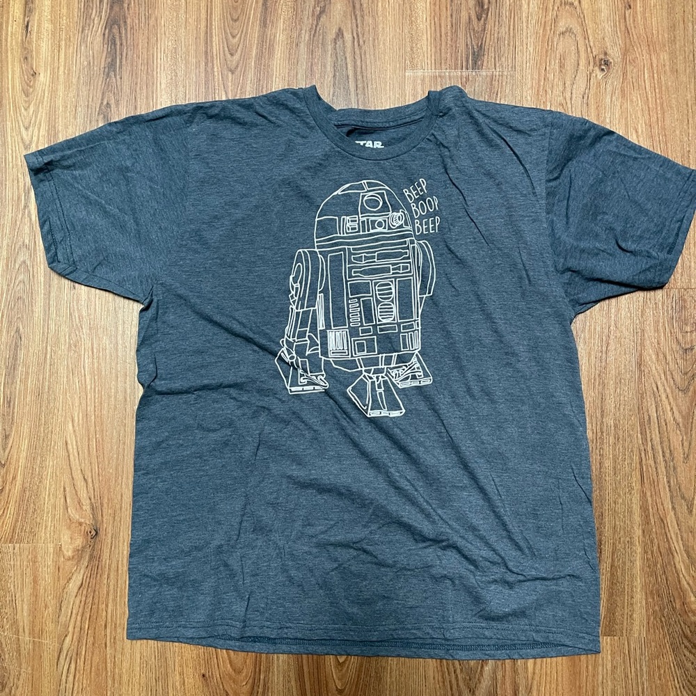 Star Wars R2-D2 Tee Grey Size Large